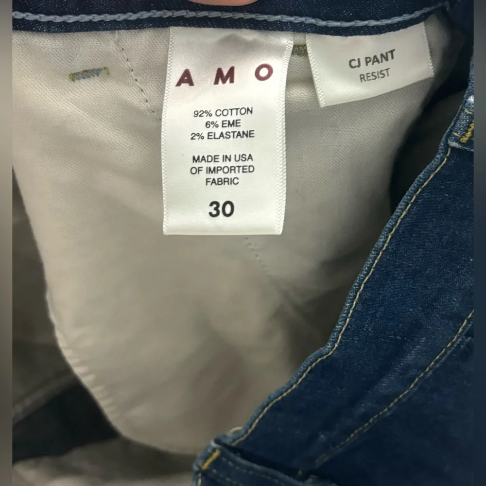 AMO CJ Pant High Rise Wide Leg Jeans Size 30